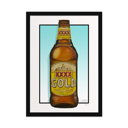 Geltchy | XXXX Gold Bar Art Man Cave Framed Artwork Print
