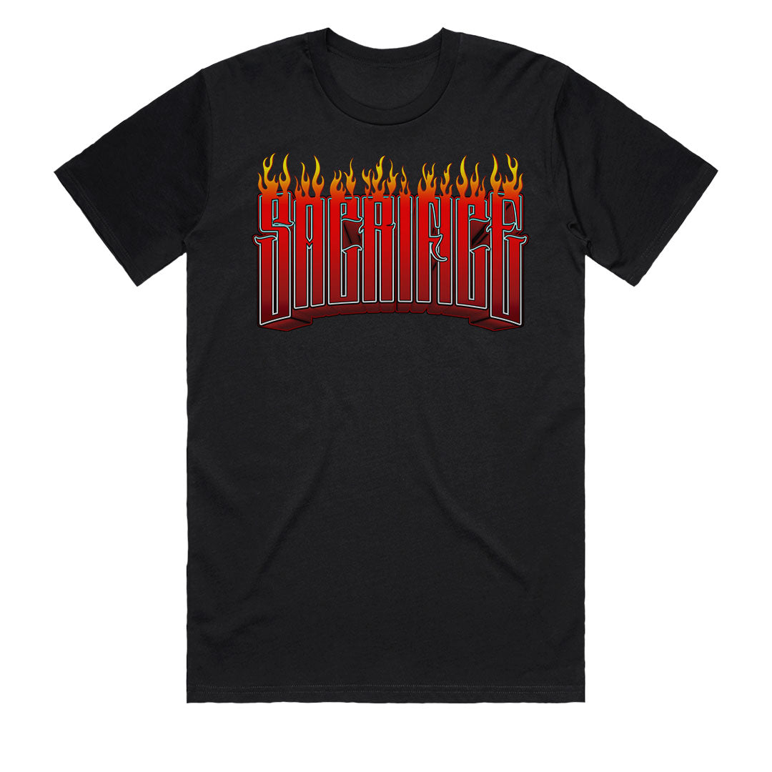 HADES Black Men's Flame T-Shirt by SACRIFICE Industries Clothing