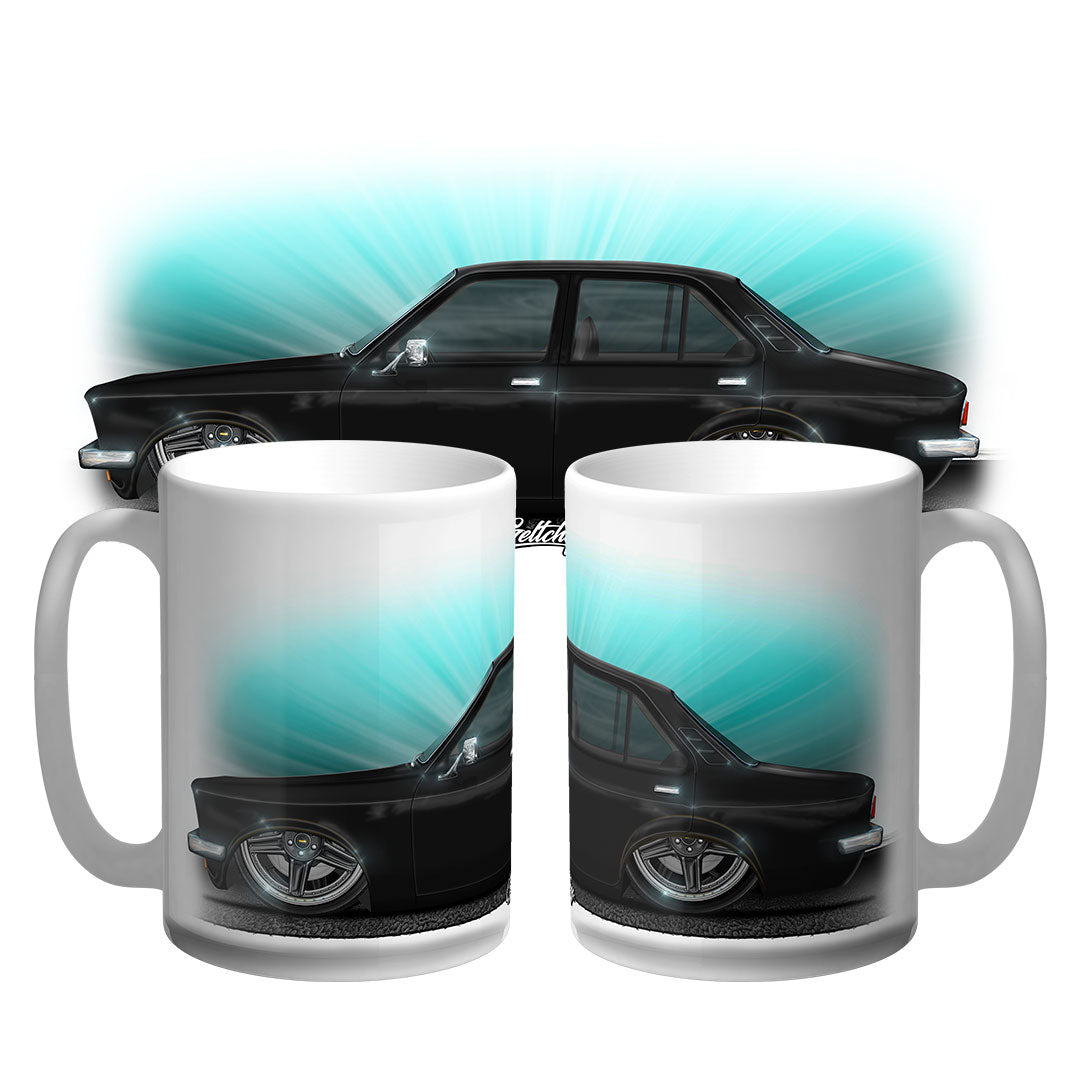 Geltchy | Holden Gemini TD Black 15oz Street Machine Auto Art Coffee Mug