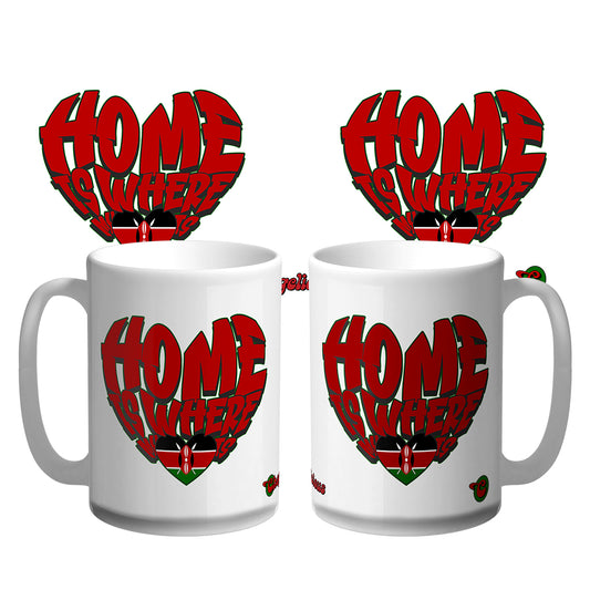 Chogelicious | Home Is Where My Heart Is Kenya Africa Large 15oz Coffee Mug