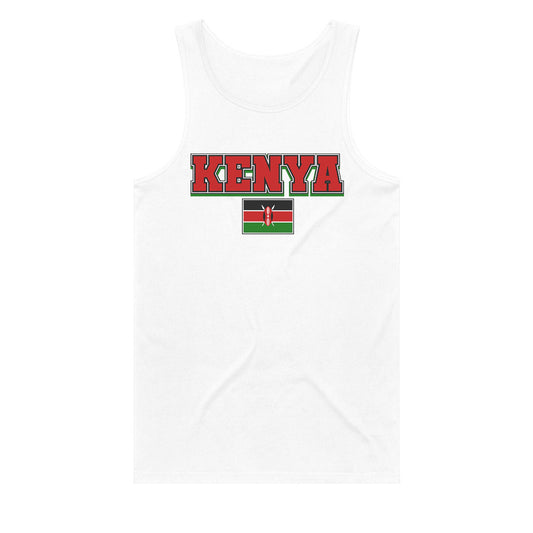 Kenya PRIDE Men's White Singlet by Chogelicious