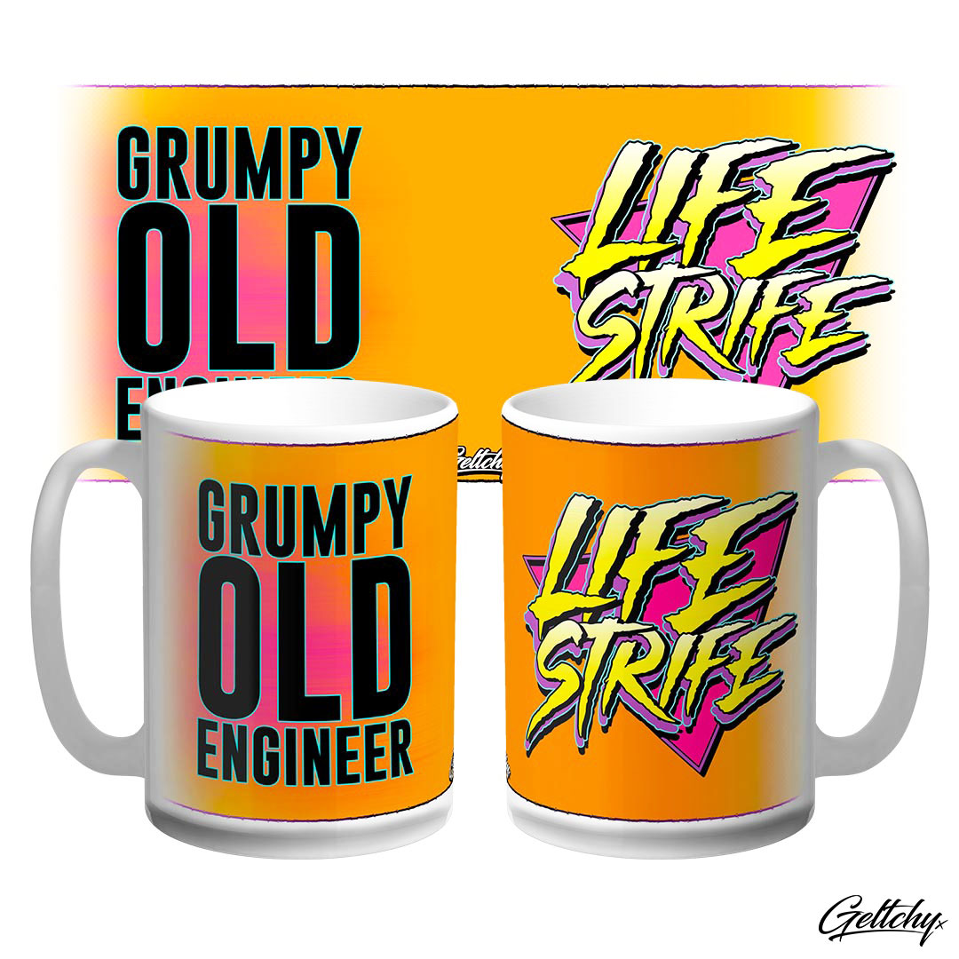 LIFE STRIFE | Grumpy Old Engineer Large Novelty Coffee Mug - the perfect blend of humour and functionality!