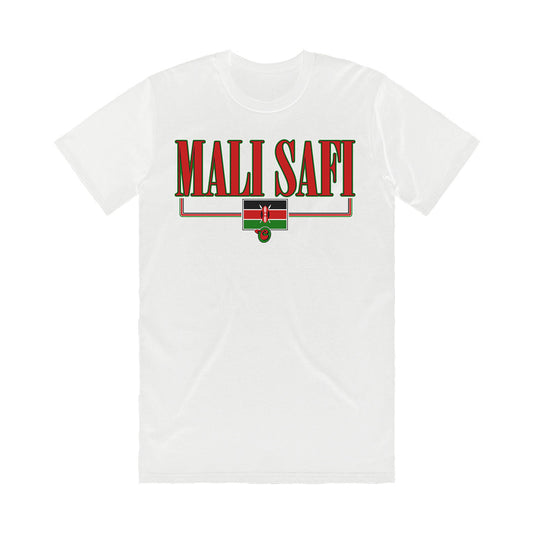 MALI SAFI Kenya Graphic White Regular Fit Women's T-Shirt by Chogelicious