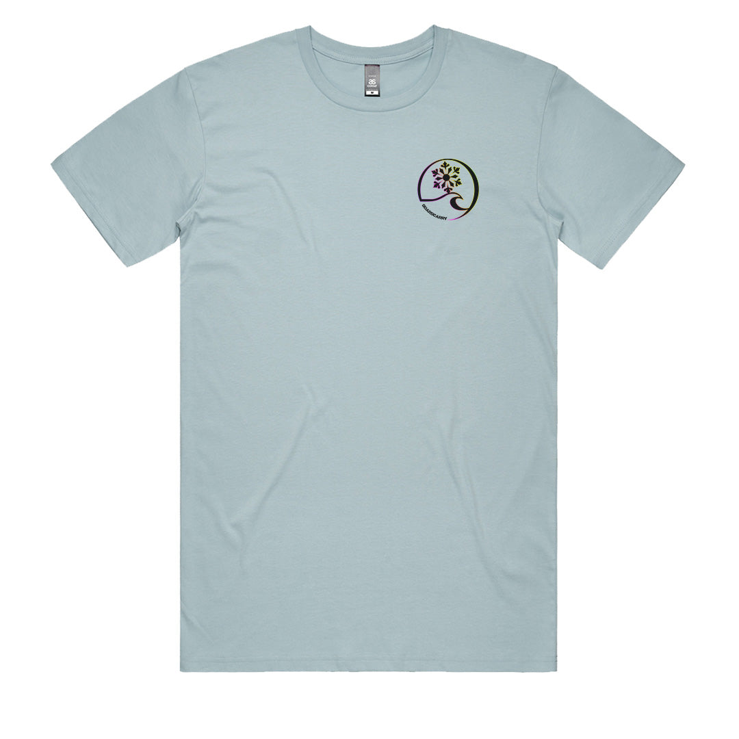 Men's Pale Blue Spectrum Logo T-Shirt by Boardcarry 