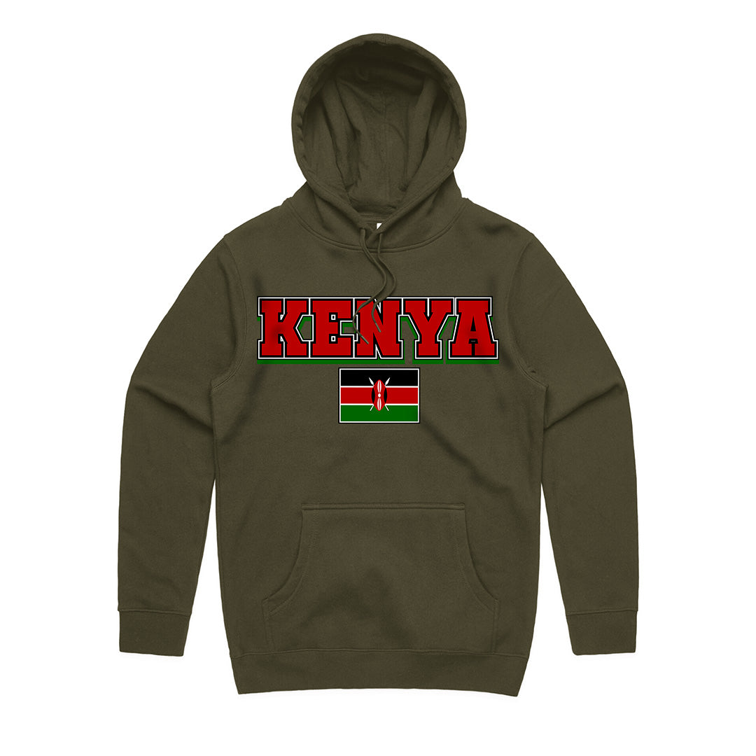 Chogelicious | PRIDE Kenya Army Green Unisex Pullover Hooded Sweatshirt