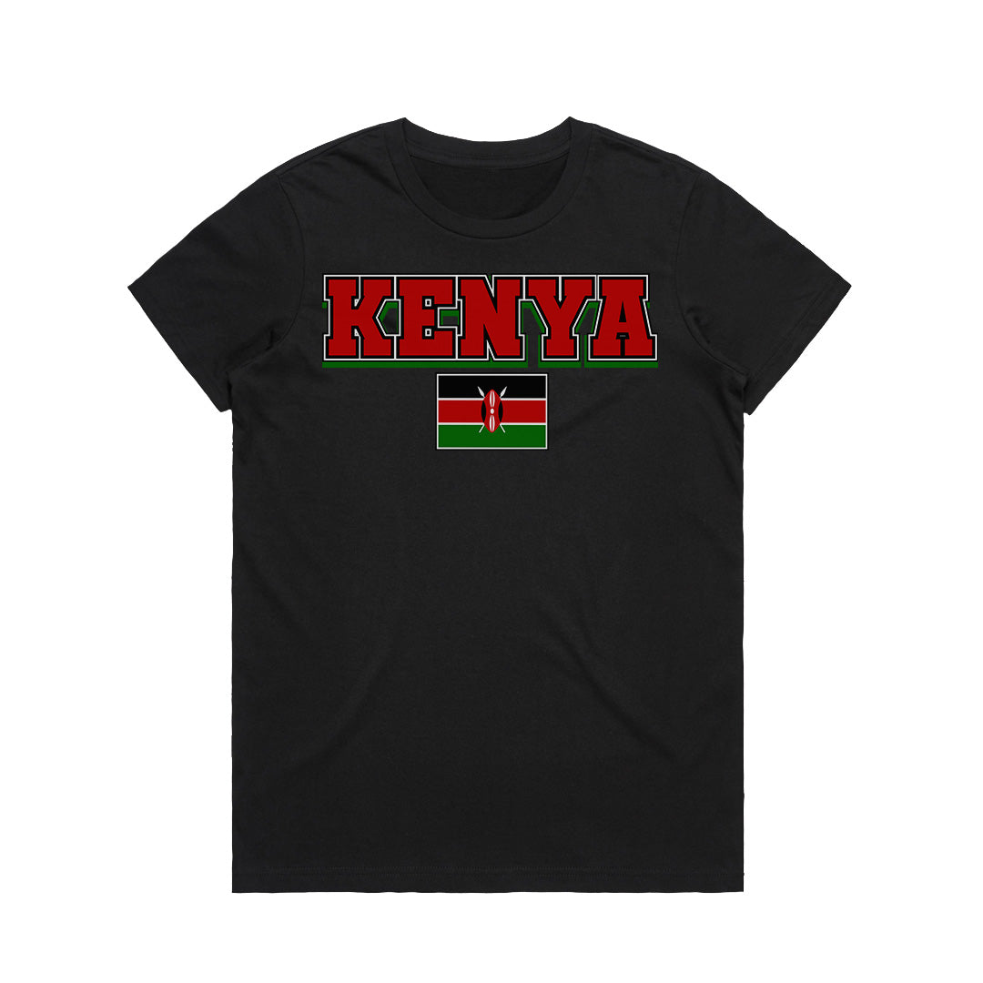 PRIDE Kenya Graphic Black Women's T-Shirt by Chogelicious