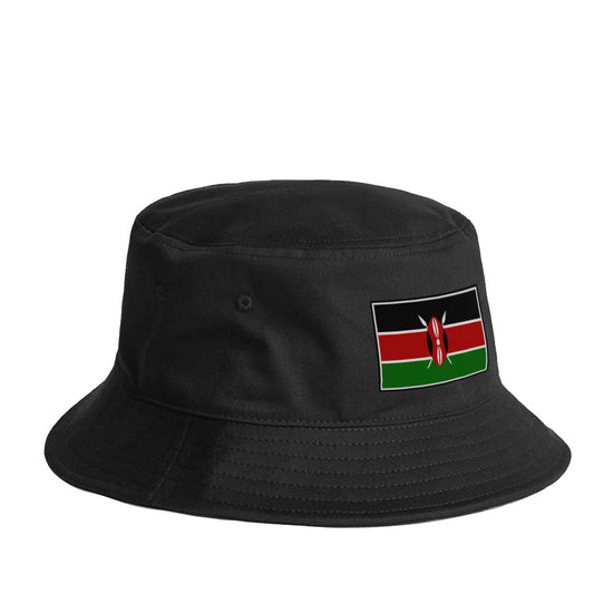 PRIDE Kenyan Flag Cotton Bucket Hat in Black by Chogelicious