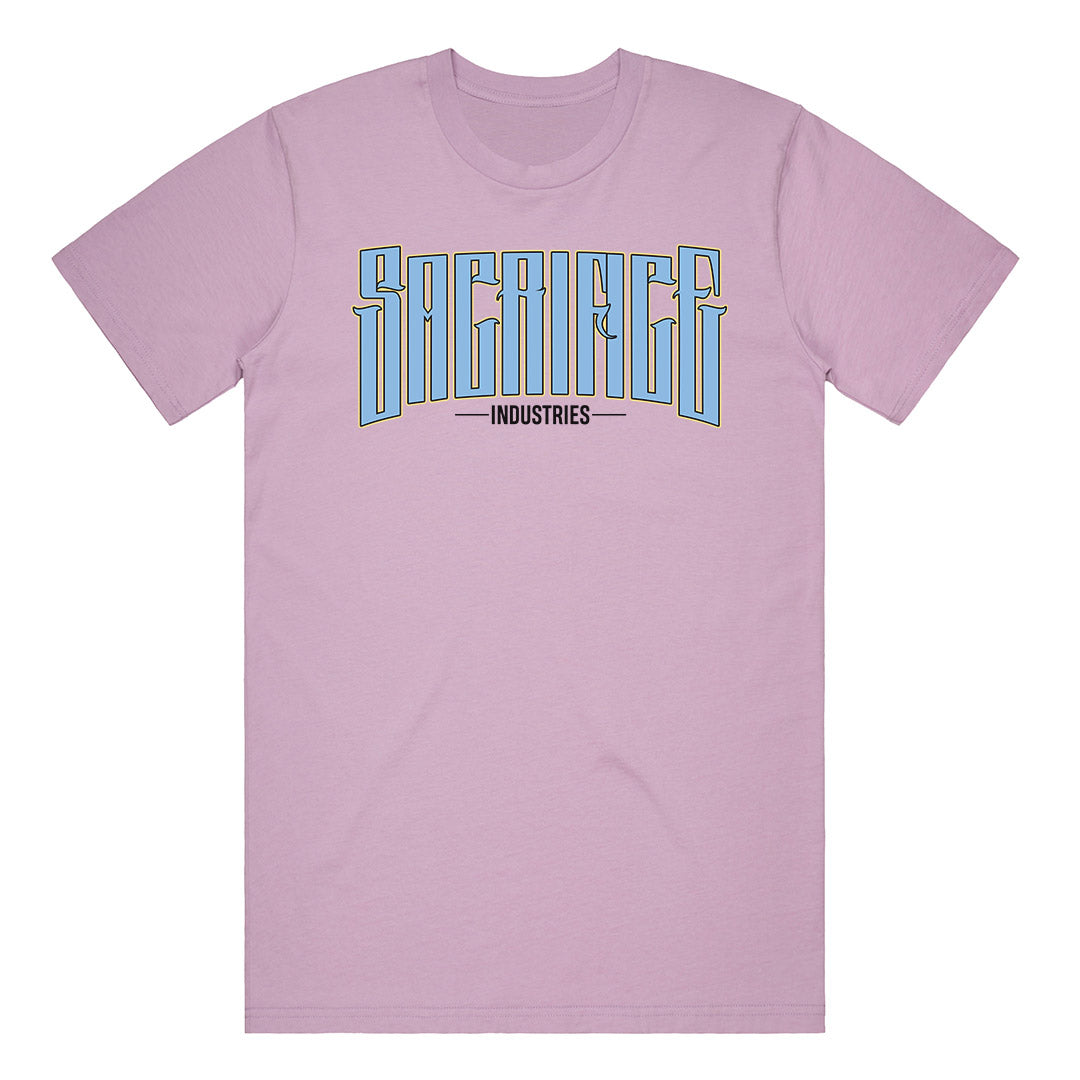 SACRIFICE Industries | Lavender Essence Relaxed Fit Text Logo Heavy Weight T-Shirt