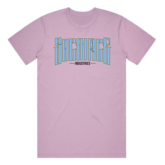 SACRIFICE Industries | Lavender Essence Relaxed Fit Text Logo Heavy Weight T-Shirt