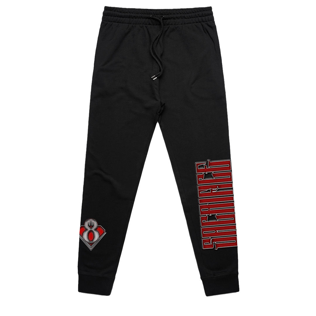 LIVE FAST Black Mens Premium Trackpants by SACRIFICE Industries Clothing