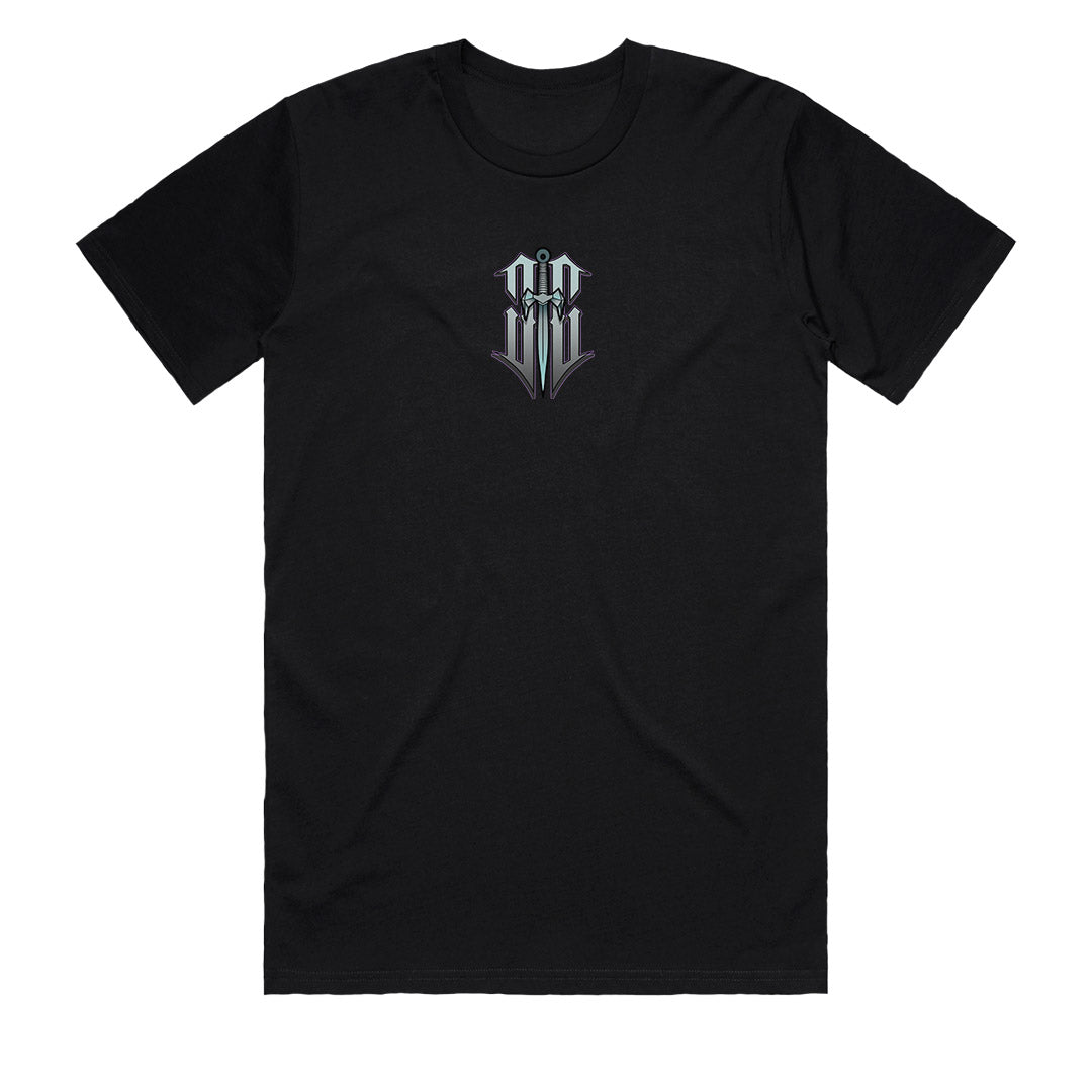 SLEEK Holden HQ Monaro LS T-shirt in black featuring custom automotive artwork by Mark Geltch - Cooltown Customs Collection