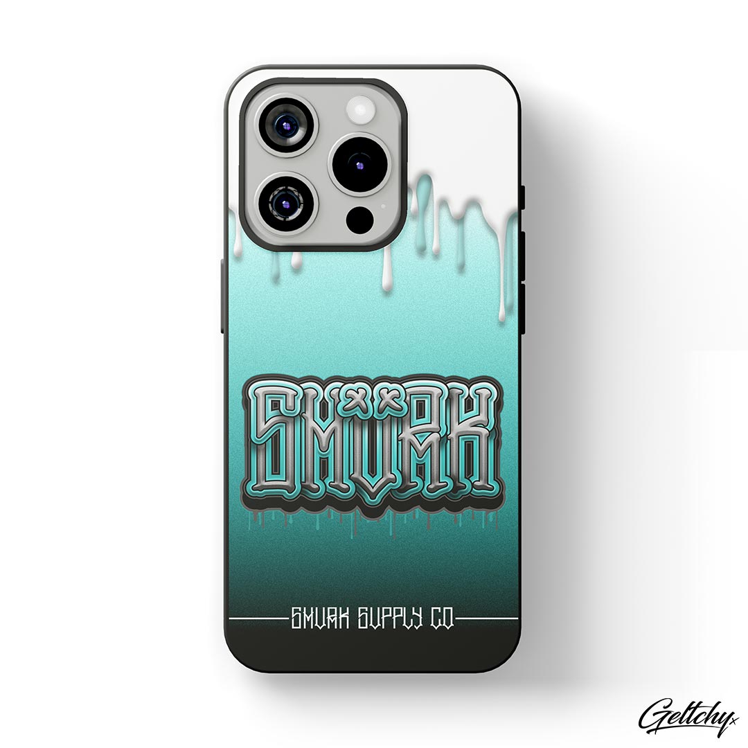 SMVRK Supply Co | Graffiti Letters Phone Case Protector in Teal – a fusion of style and substance designed to elevate your phone protection game