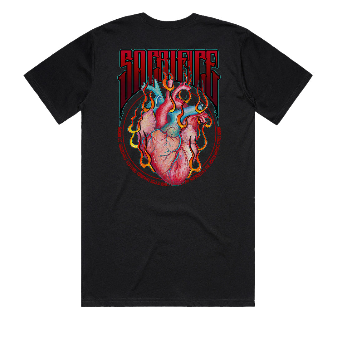 SOUL Anatomical Heart Black Men's T-Shirt by SACRIFICE Industries Clothing