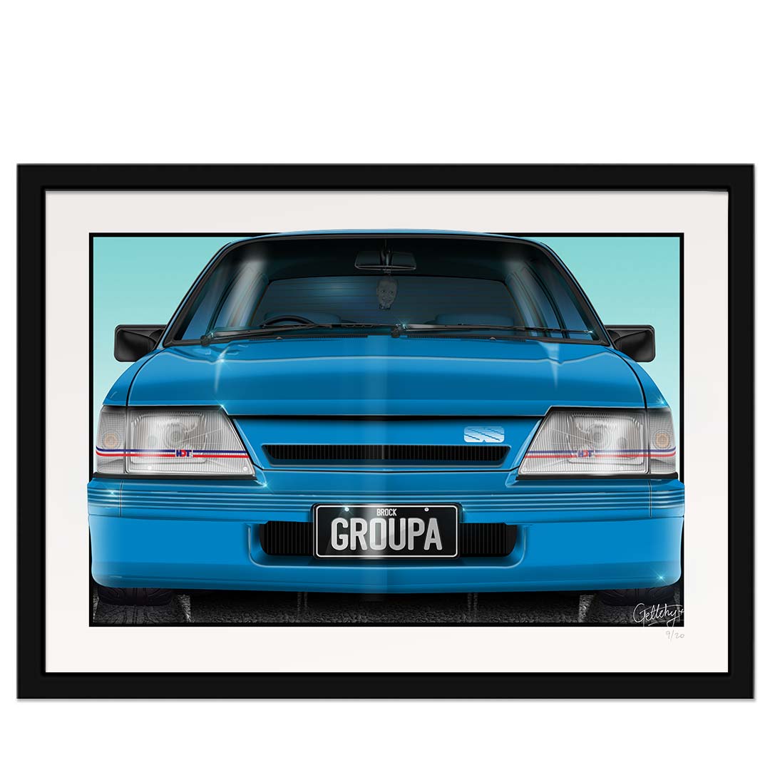 Geltchy | VK HOLDEN COMMODORE GROUP A SS Framed Man Cave Art Print