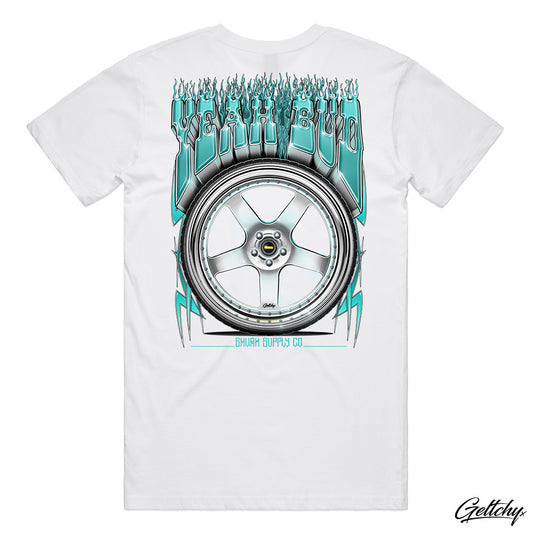 YEAH BUD Simmons Men's White Premium Heavyweight T-Shirt by SMVRK Supply Co a true fusion of style and comfort