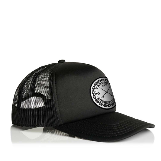 Yaroomba Boardriders Black Trucker Cap This Foam Old School Trucker Hat is more than just a cap; it's a symbol of your dedication to the boardriders' spirit