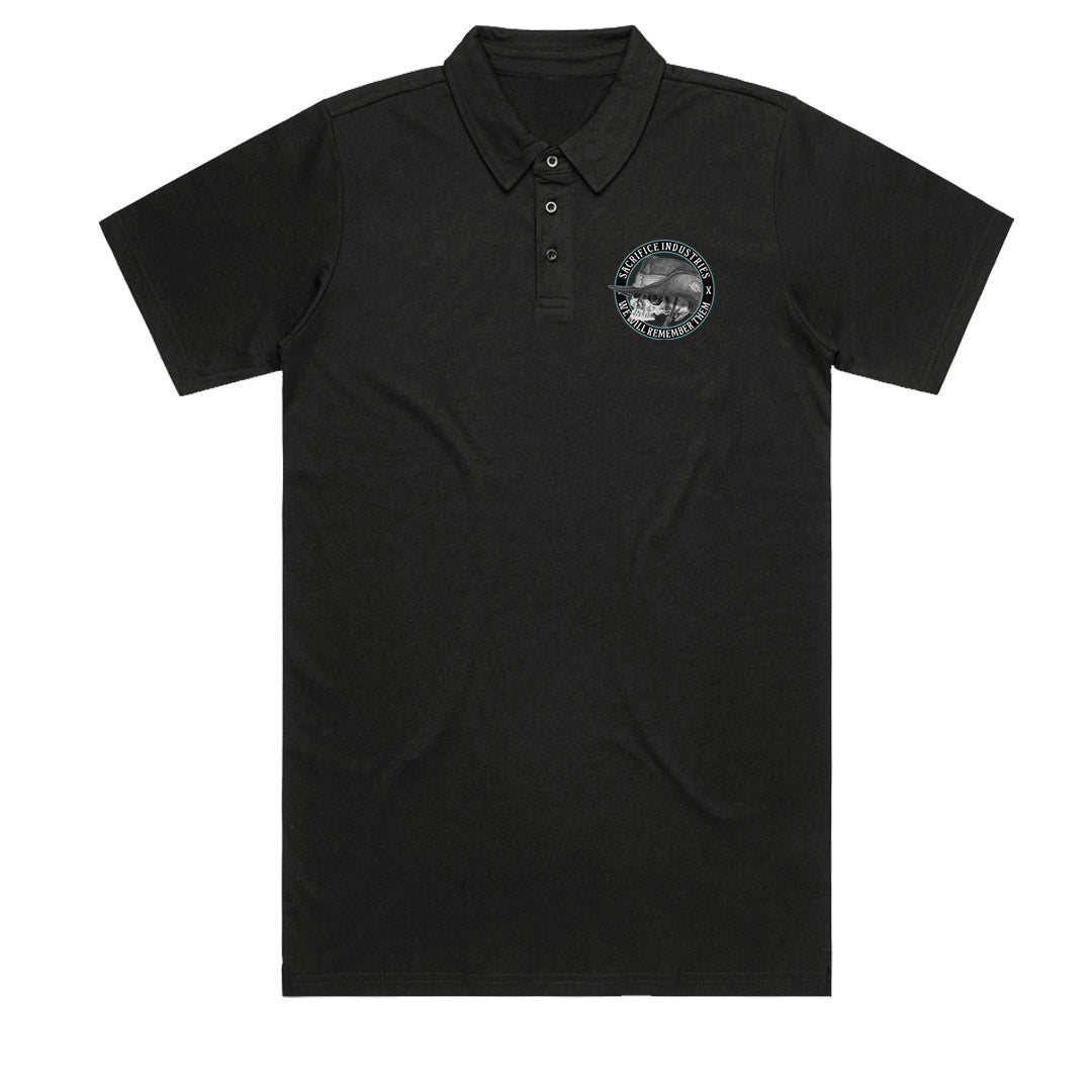 ANZAC Memorial Shirt front view featuring premium polo fit and tribute design by SACRIFICE Industries