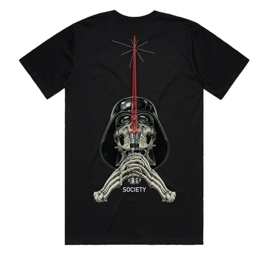 Darth Vader t-shirt Australia – black men’s Star Wars skull tribute tee (back)