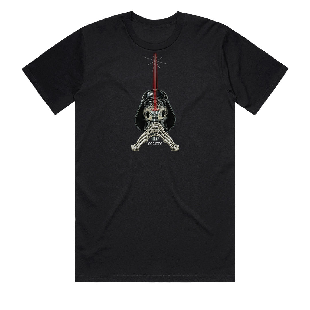 Darth Vader t-shirt Australia – black men’s Star Wars skull tribute tee (front)