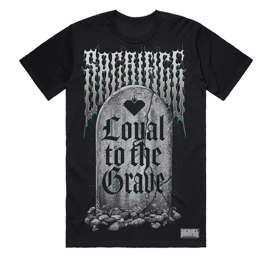 Hardcore streetwear t-shirt for men with oversized Headstone tombstone graphic front print
