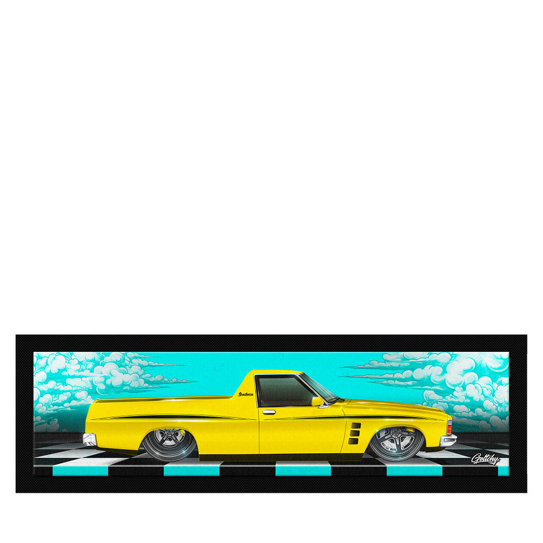 HJ Sandman Ute Bar Runner, Australian made non-slip bar mat by Geltchy