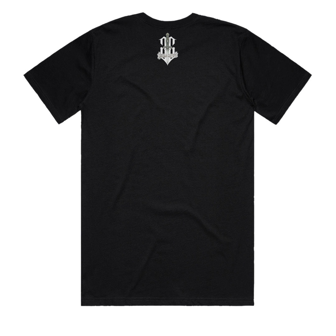 HJ Sandman ute t-shirt men’s black back view with Cooltown Customs logo