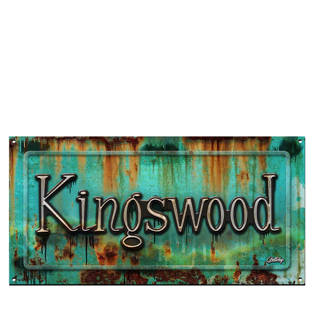 Holden Kingswood man cave sign 800x400 acrylic wall art with rusty patina effect for garage or workshop