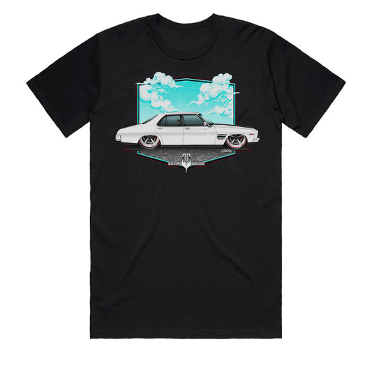 HQ GTS Monaro T-Shirt Men’s – Premium Black Australian-Made Holden 4 Door Streetwear by Geltchy