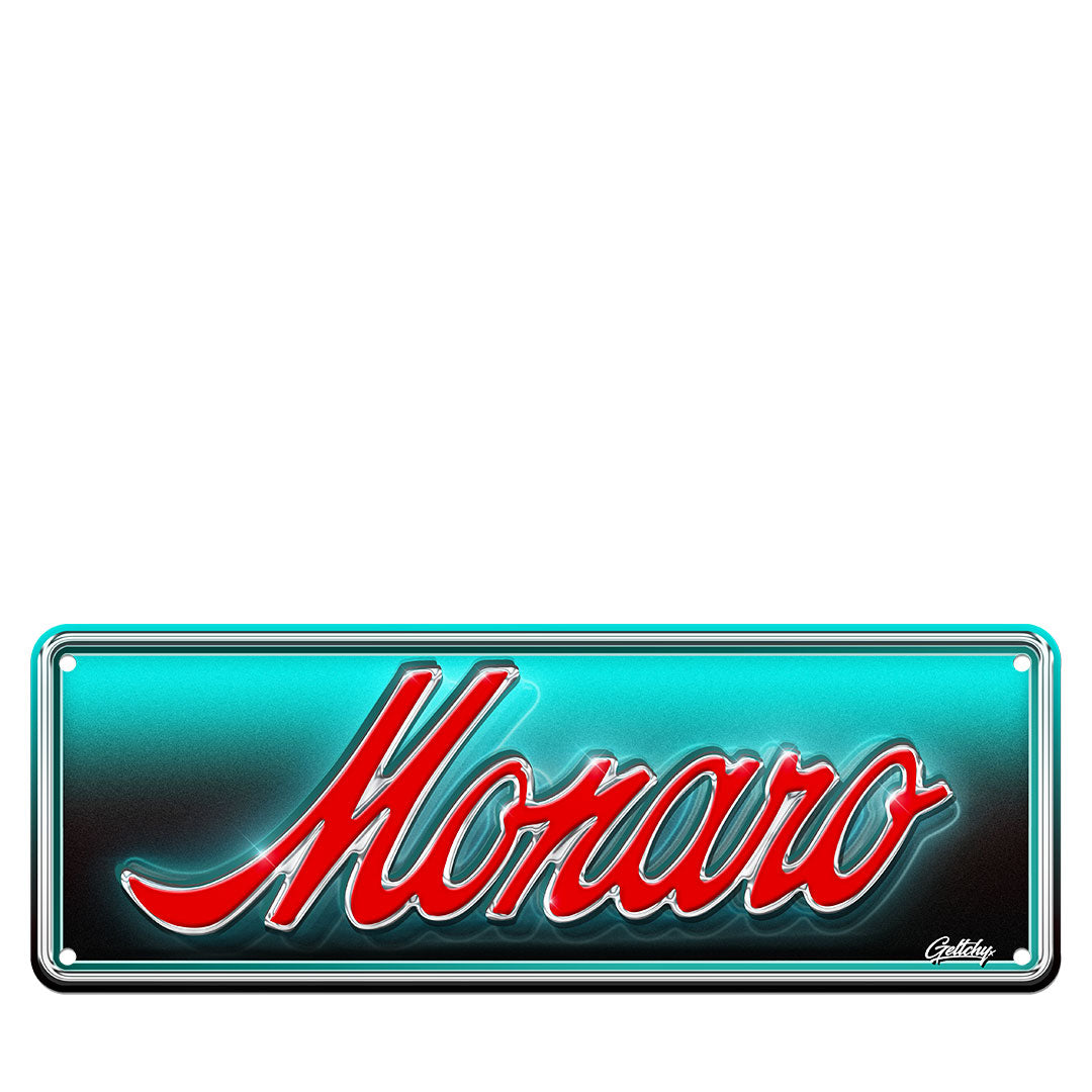 Monaro Number Plate HOLDEN badge tin sign – limited edition man cave decor