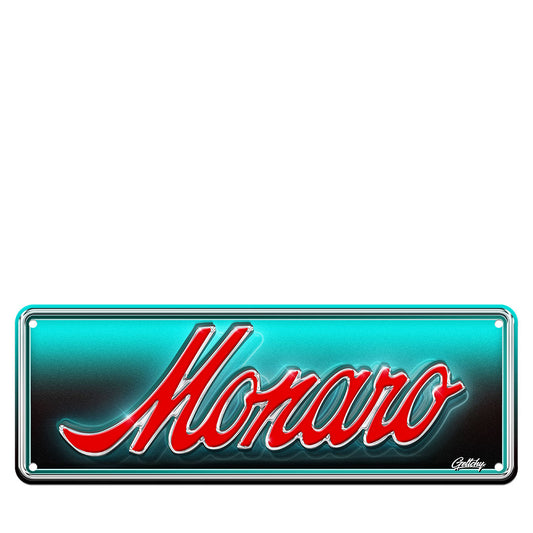 Monaro Number Plate HOLDEN badge tin sign – limited edition man cave decor