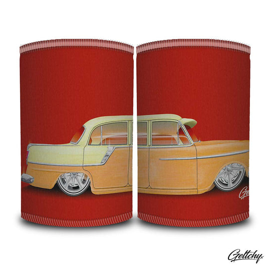 Geltchy | FC HOLDEN Beer Stubby Cooler Terracotta Colour Old School GMH Aussie Street Machine 2 Tone Illustrated Car Gift