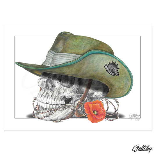 FORGOTTEN | Fallen Anzac Soldier Signed Art Print by Geltchy...