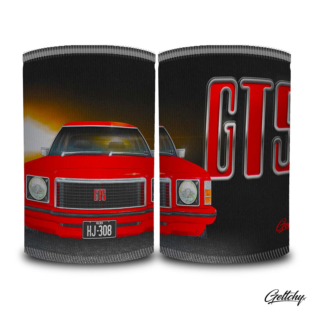 Geltchy | HJ HOLDEN GTS Beer Stubby Cooler Red GMH Aussie Classic Muscle Car Street Machine Illustrated Car Gift