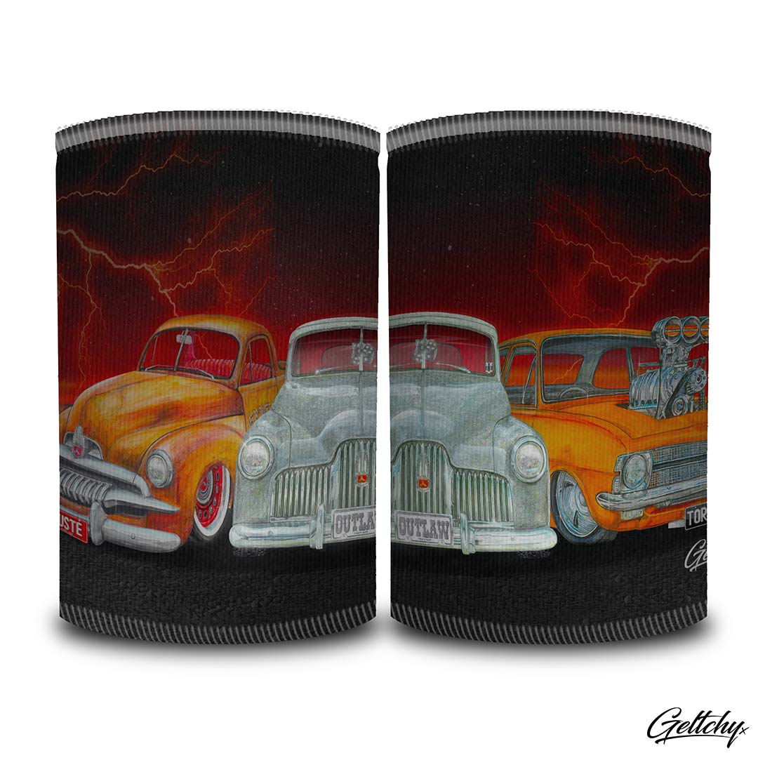 Geltchy | HOLDEN CHOICES Stubby Cooler Classic Old School GMH Street Machine FX FJ LC Torana Illustrated Gift