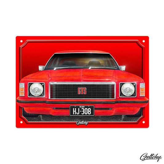 Geltchy | HOLDEN HJ GTS Street Machine Car Unique Illustrated Man Cave Aluminium Tin Sign Giftware