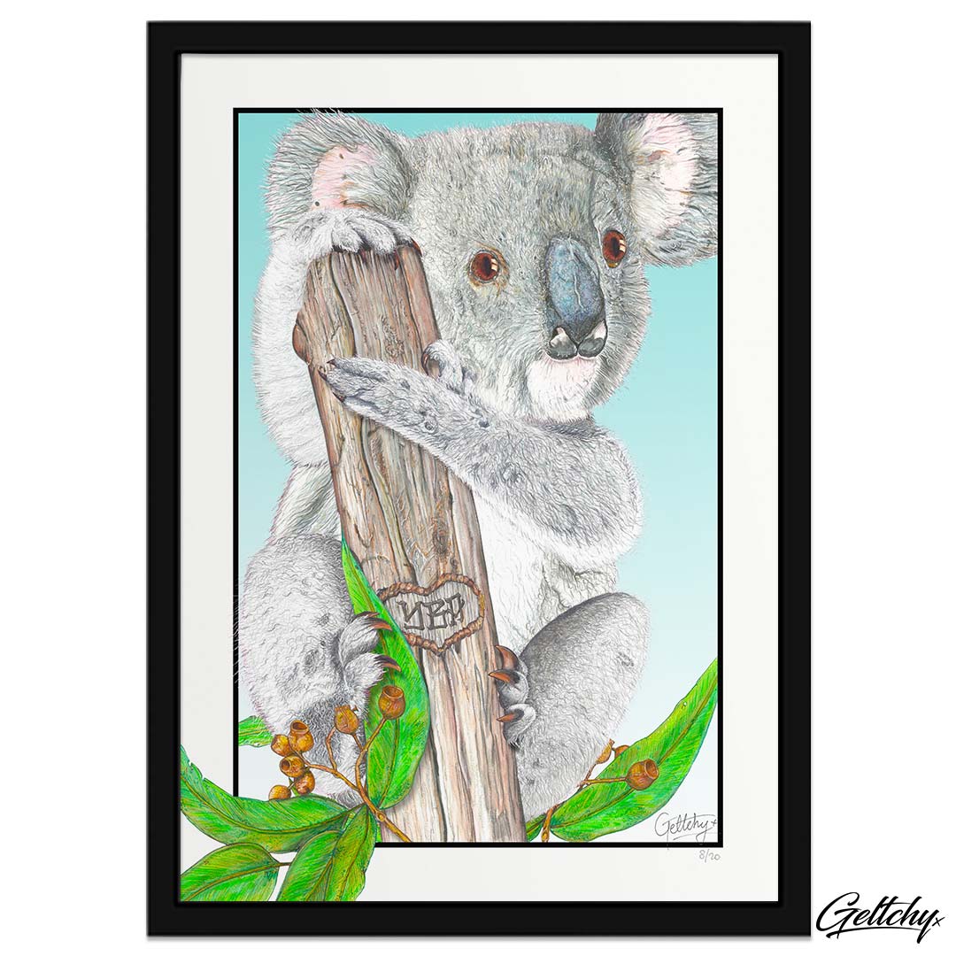 Geltchy | KYLE - Home and Decor Native Animal Illustrated Framed Wall Art Australia Koala Prints