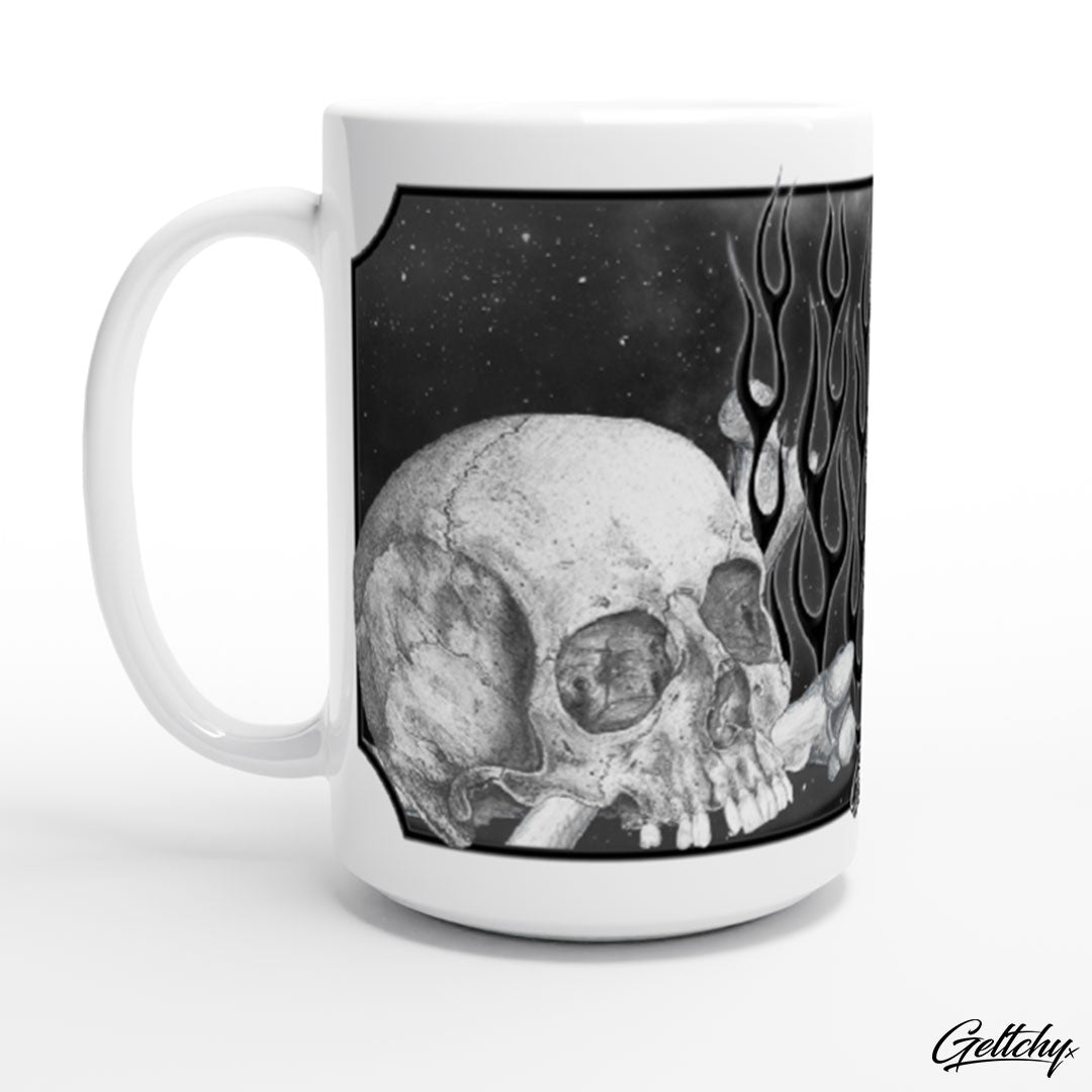 Geltchy | NUMBSKULL 15oz Skull x Bones Unique Lowbrow Illustrated Australian 15oz Premium Coffee Mug Gift-1