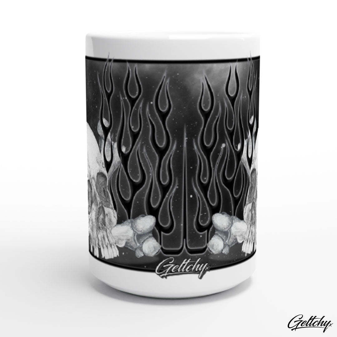 Geltchy | NUMBSKULL 15oz Skull x Bones Unique Lowbrow Illustrated Australian 15oz Premium Coffee Mug Gift-2