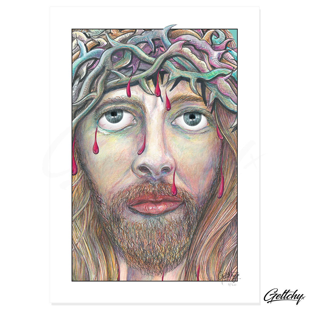 Geltchy | SACRIFICE - Jesus Crucifixion Portrait Signed Artwork