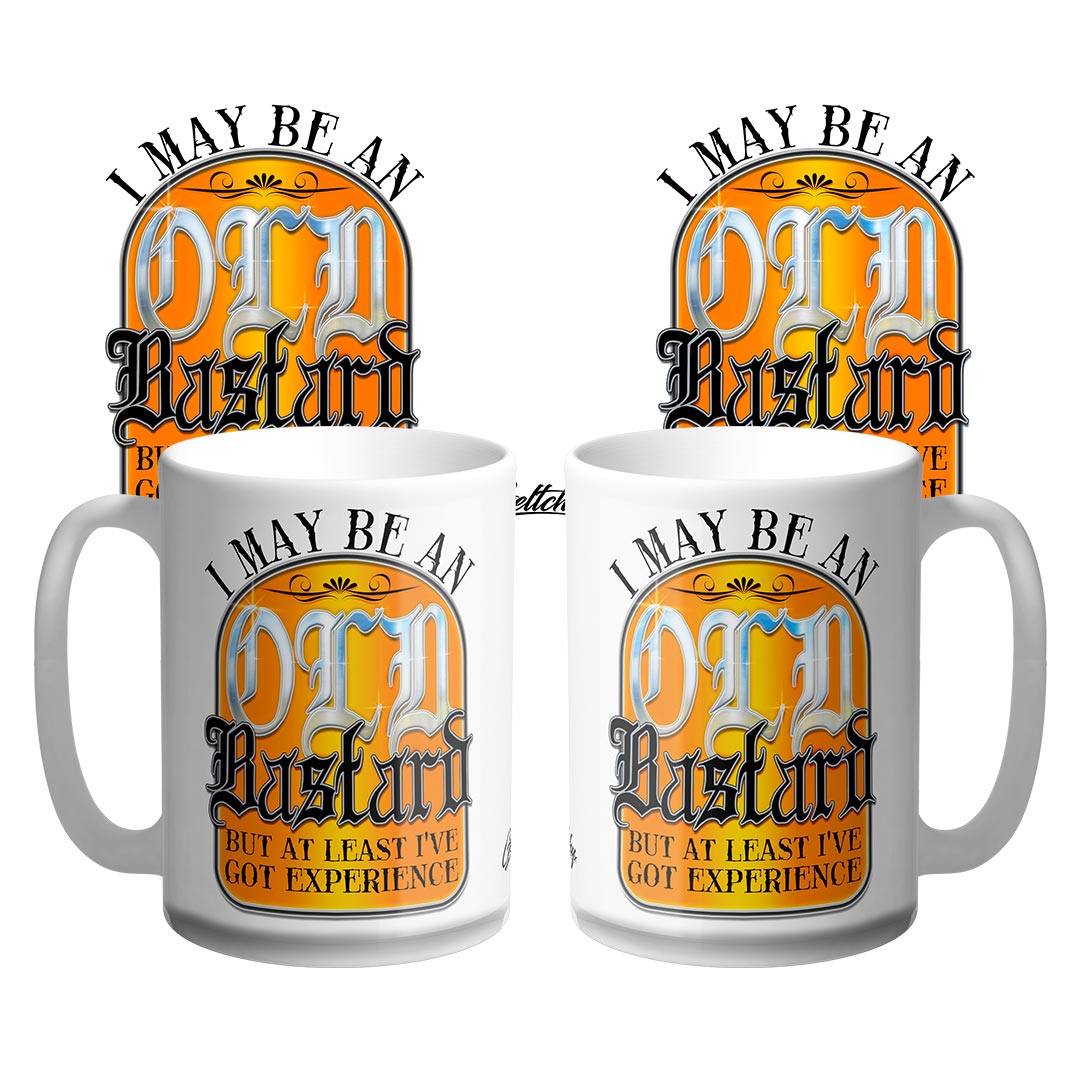 Geltchy | I May Be an OLD BASTARD but at Least I've Got Experience Illustrated 15oz Custom Funny Mug